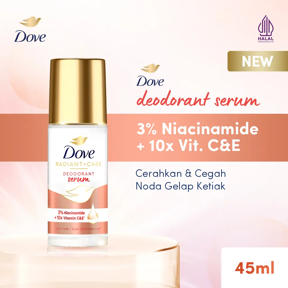 Dove Deodorant Serum Roll On 3% Niacinamide + 10x Collagen Orange 45ml