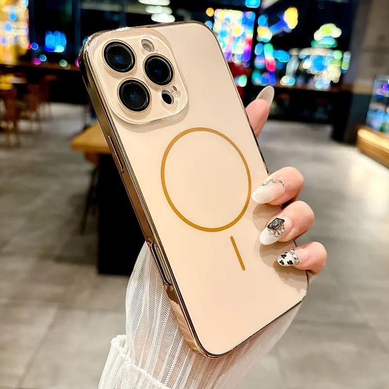 Ốp Điện Thoại Kính Nhám AG Mạ Điện, Thích Hợp Cho iPhone 12 / 13 / 16 Promax, Ốp Cứng, Bao Gồm Tất Cả, Chống Sốc, Sạc Từ Tính Mạnh, Bảo Vệ Ống Kính, Phim Bảo Vệ Màn Hình, Chống Vân Tay, Thời Trang, Cao Cấp 4