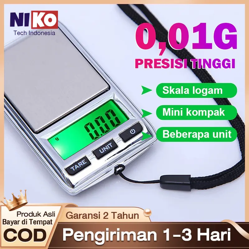 Timbangan Emas Berlian Batu Permata Mini Digital 200gr 0.01gr Timbangan Saku Pocket Perhiasan COD