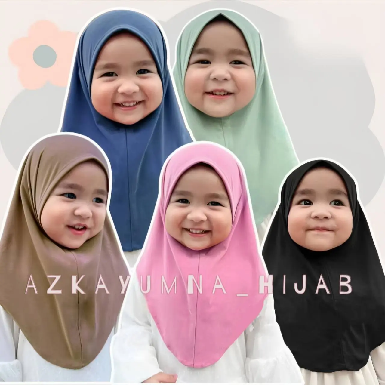 Jilbab instan Non Pet  Malay Anak 3 - 6 Tahun Jersey Premium Bergo Sekolah Kerudung Muslim