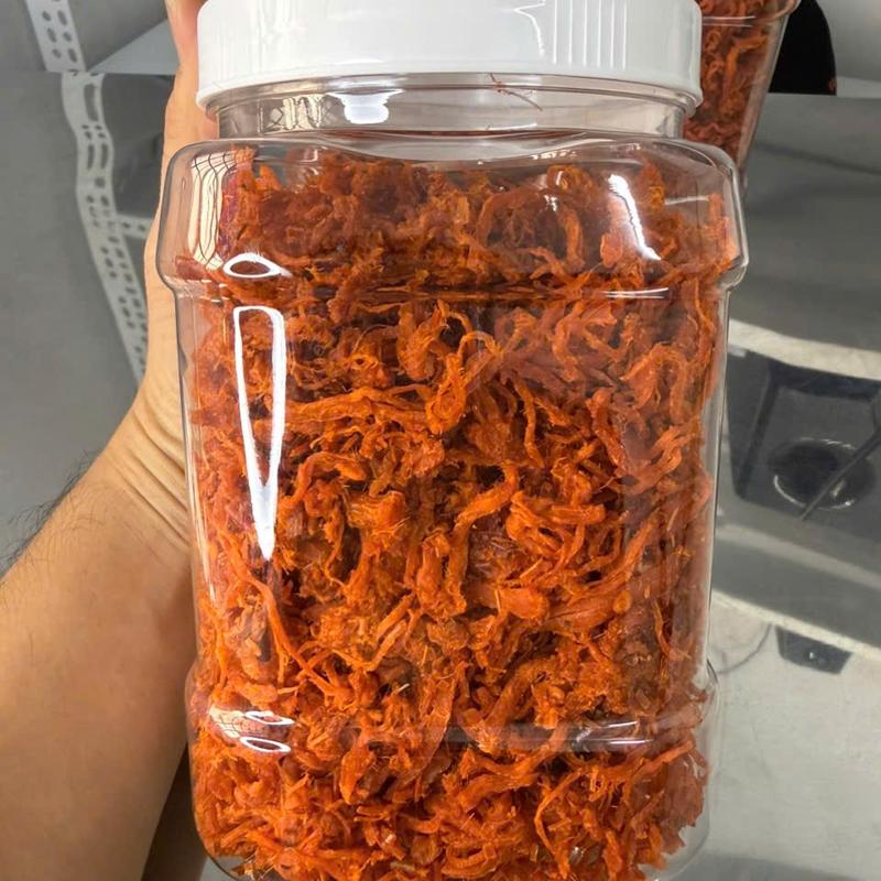  Khô Bò Xé Sợi Cay - Hũ Vuông 500.gram   Khô Heo Giả Bò   
