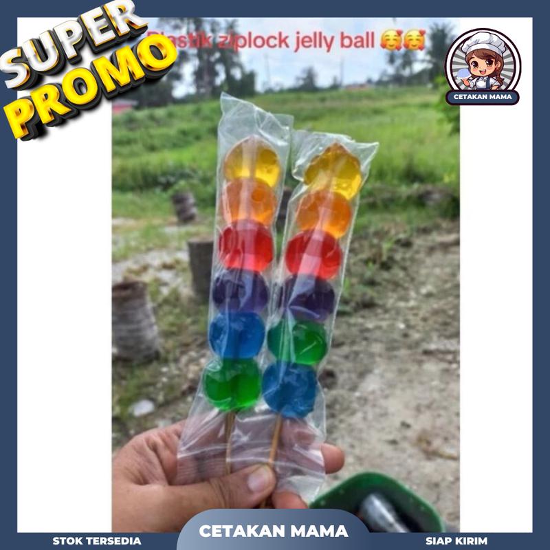 [100 PCS] Plastik OPP 5x17cm lem Termurah tebal 24 Micron / Plastik Isi jelly jualan / Plastik jualan jelly 3