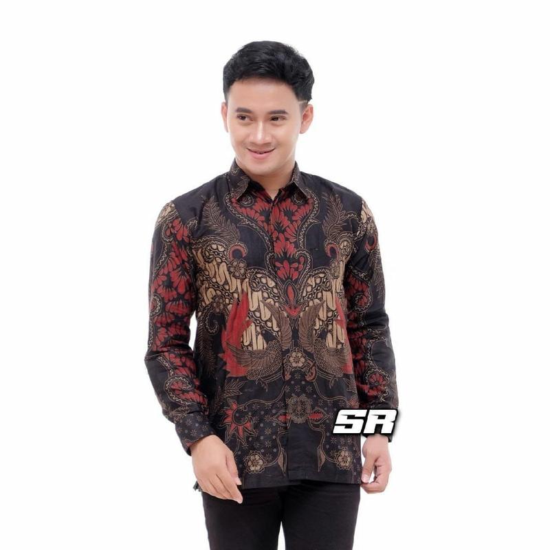 KEMEJA BATIK LENGAN PANJANG READY JUMBO BATIK ATASAN PRIA BATIK KANTOR BATIK SERAGAM 2