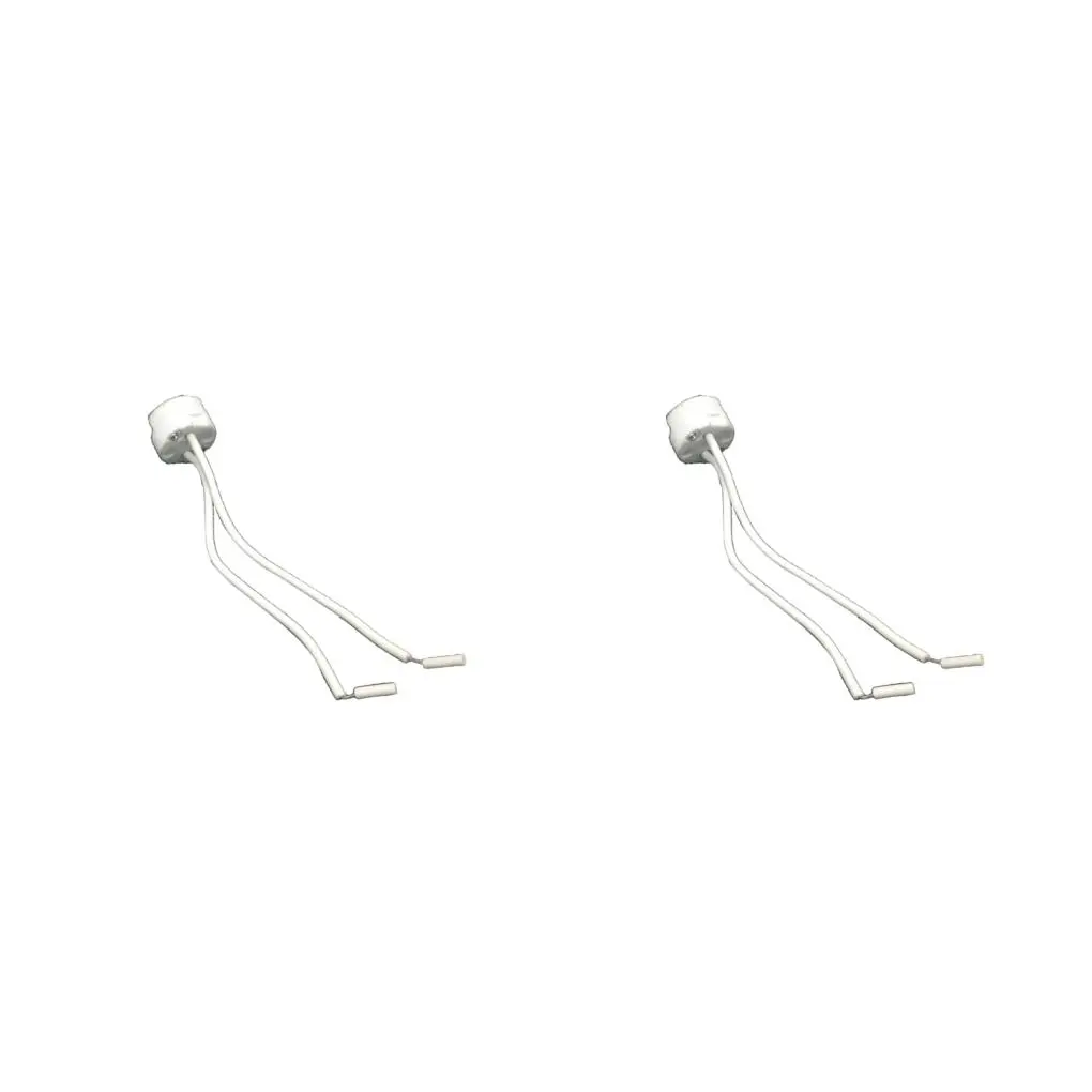 2 Set of Lamp Base Socket Connector 250V Voltage Ceramic 3A Rated Current Holders Parts Adapter Set Household Kitchen Restaurant Shop