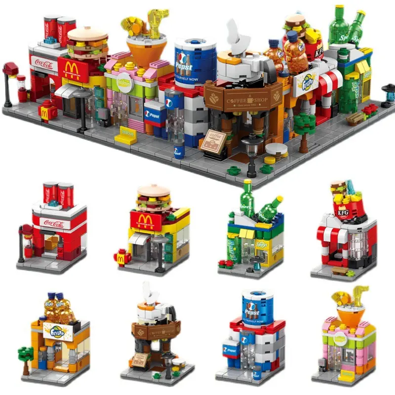 Building Series Building Blocks: Interactive House with Mini Figures, Compatible with LEG* Small Bricks