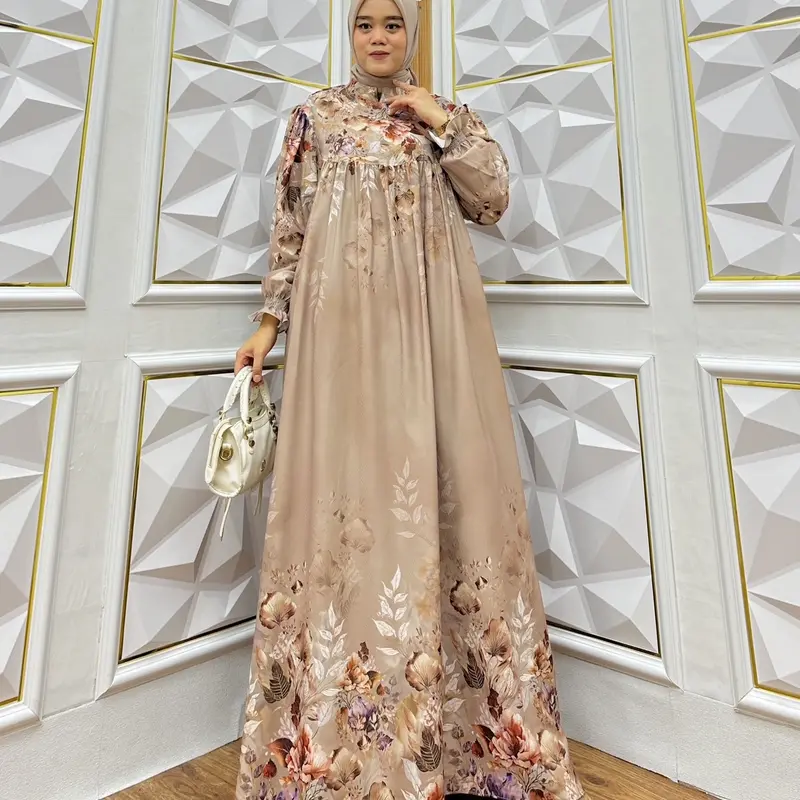 Gamis Lionel Richie Premium  Bahan Super Lembut Adem Mewah Muslim Wanita Nyaman Dress Syari Kancing 2