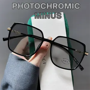 Kacamata Lensa Minus Fotokromik Anti Radiasi Anti Blue Light High Quality Material 97 Kacamata Baca Minus Myopia Potokromik Kacamata Central Asia Minus Fotokromik