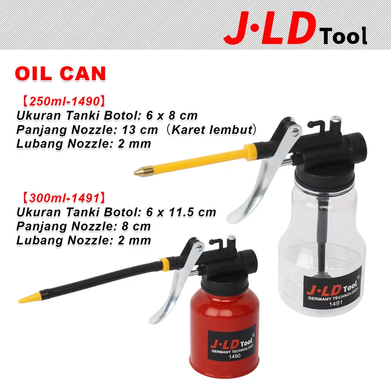 JLD Botol Pompa Semprot Minyak Oli Can Kaleng Pelumas Engsel Mesin 250ml/300ml 0