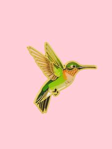 Broche de esmalte de colibrí colorido, insignia con diseño único y divertido, accesorio de moda versátil para bolsos, ropa y sombreros