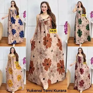 Daster Yukensi Kurara Jumbo LD 130 Bahan Rayon Bahu Kancing Kekinian Terbaru