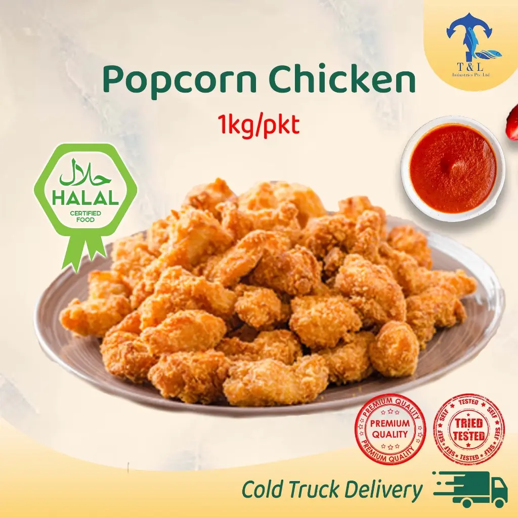 Halal Popcorn Chicken Original flavour (1kg/pkt)