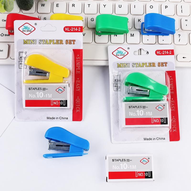 Ghim bấm mini dễ thương, nhỏ gọn, nhiều màu sắc - Dụng cụ học tập và văn phòng phẩm cho học sinh