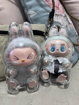 Product Review of DM Labubu V2 Crybaby Protective Acrylic Case Transparent Portable Organizer Box Mystery Box Storage Case Dolls Display Bag With Keychain 471627# from G**h 0