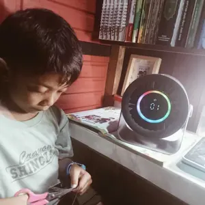 GOOJODOQ GFS008 High-speed Desktop Turbine Circulating Fan Kipas Angin Kipas Dinding Digital Display Adjustable Kipas Meja Kipas Dinding - Official.