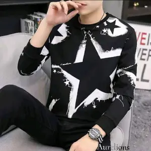 A - Kaos Lengan Panjang Bintang Distro / Kaos Pria / Kaos Printing Pria / Kaos Keren Pria / Kaos Garis Pria / Kaos Casual Pria / Kaos Santai / Kaos Terbaru Nyaman Atasan