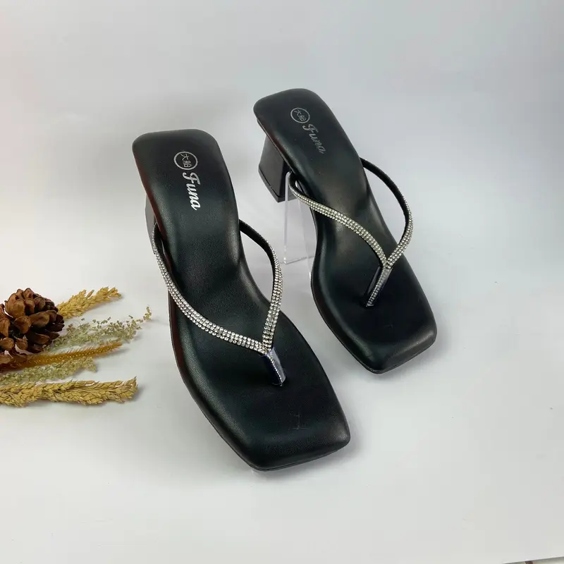 Ofuna - Hak tahu 5 cm Terbaru heels Ms 15 jepit mutiara Sandal Wanita Sendal 1