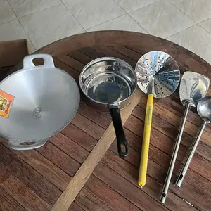 Paket Hemat 5 Produk Wajan Kecil, Panci Indomie, Serok, Sutil Stainless, Diameter 22cm - Kitchenware Kuah