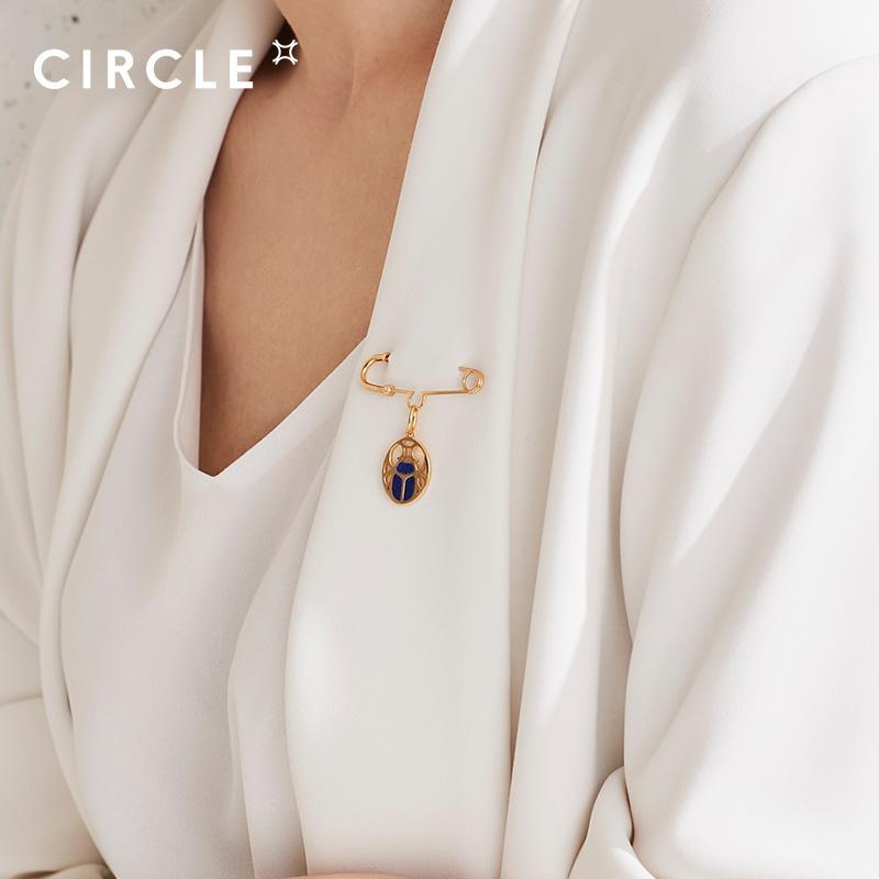 Circle Scarabe Brooch For Women Daily Party 4