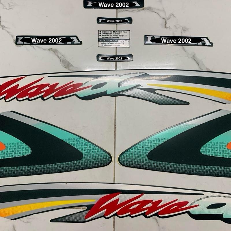  Bộ tem Wave anpha lốc đen màu xanh nhớt 2002 hàng nhập Thái Lan chất lượng cao dành trang trí riêng cho dòng xe này tem in lụa hàng 3 lớp màu sắc rất đẹp và bền vững giá bán cực tốt bán lẻ như bán sỉ Nhãn Dán 