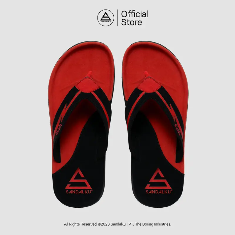 Sandalku - Sandal Pria Flipper ATX Red Black 1