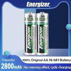 Baterai Isi Ulang Energizer 1.2V 2800mAh AA untuk Mainan Listrik, Senter, Kamera, dan Mouse Nirkabel