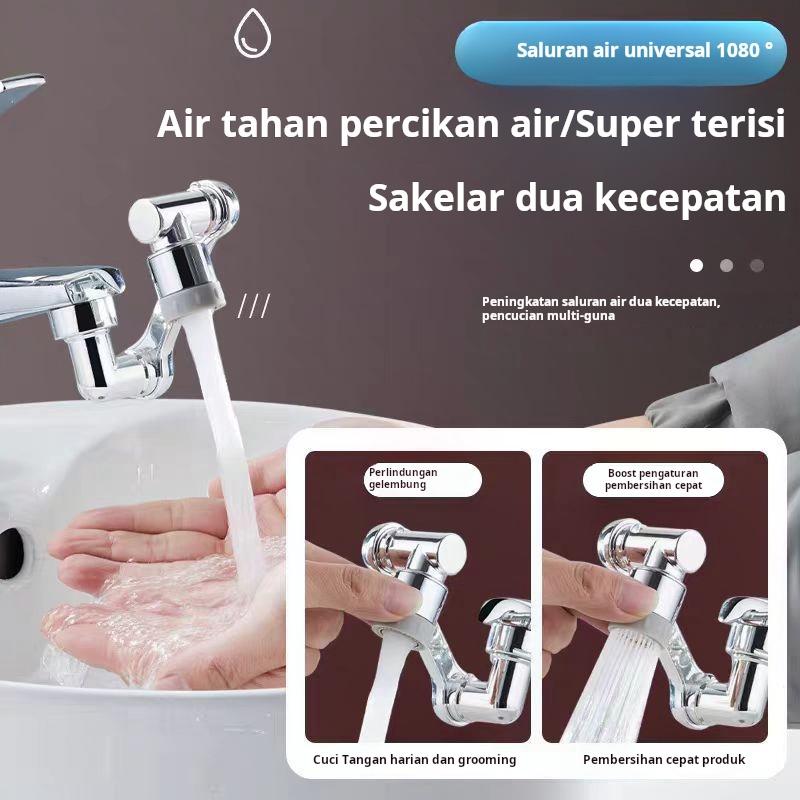 Ekstensi keran dapur, lengan robot universal, keran, adaptor multifungsi wastafel, aerator anti percikan