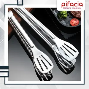 PIFACIA Penjepit Capit Makanan Kue Gorengan Panggangan Grill BBQ Stainless Steel