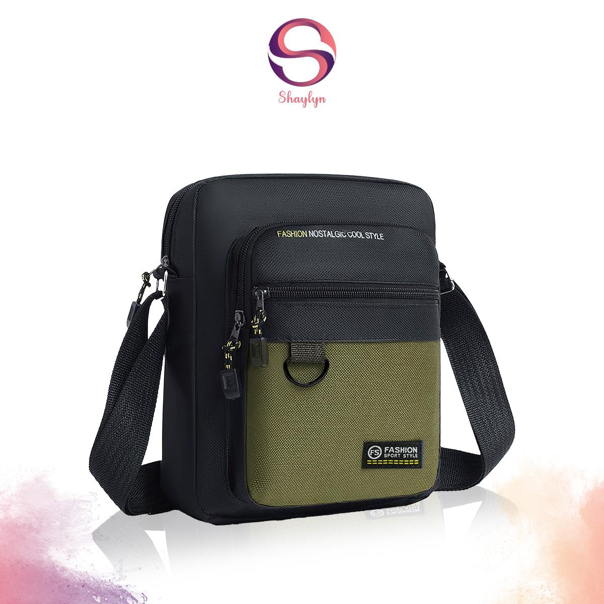 Tas Selempang Pria Motif Polos Tas SlingBag Cowok Trendy New Collection YS084 Canvas Hitam Tas Selempang Pria Motif Polos Tas SlingBag Cowok Trendy New Collection YS084 Canvas Hitam