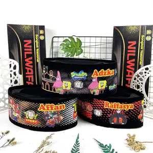 MOTIF TERBARU!!! Peci Songkok Karakter Anak LED Free Name MOTIF ANAK TERBARU Motif Naruto Motif Avengers Kopiah Muslim Berkwalitas Tinggi 9 cm Dewasa Katun Pria