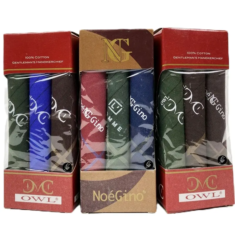 6 Pcs Sapu Tangan Pria Katun Terang Dan Gelap Sapu Tangan Handkerchief Ukuran 43x43 1