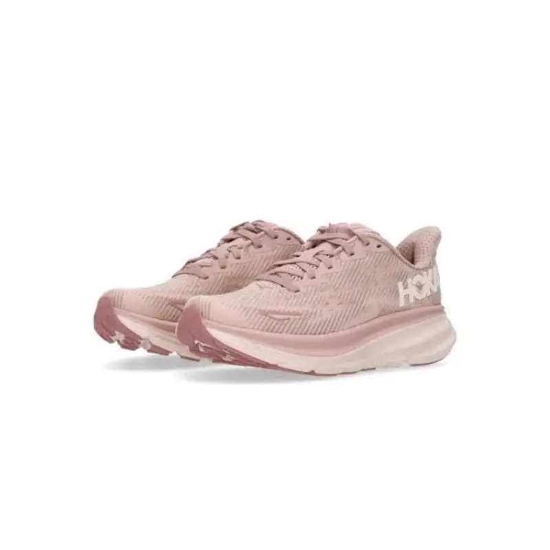 HOKA ONE ONE Clifton 9 Womens Running Shoes - Mauve Peach Wanita Outdoor 3