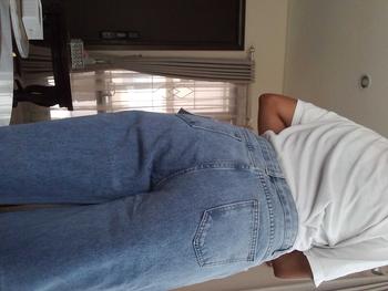 Product Review of New Biru muda kulot longgar high waist celana jeans panjang wanita（GOOD LUCK）（realpict） from J** 2