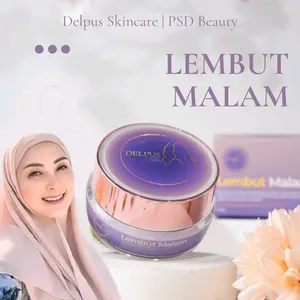 Lembut Malam Delpus Pelembab Krim Wajah Moisturizer Gel 15gr Mencerahkan Berjerawat Perawatan Beruntusan