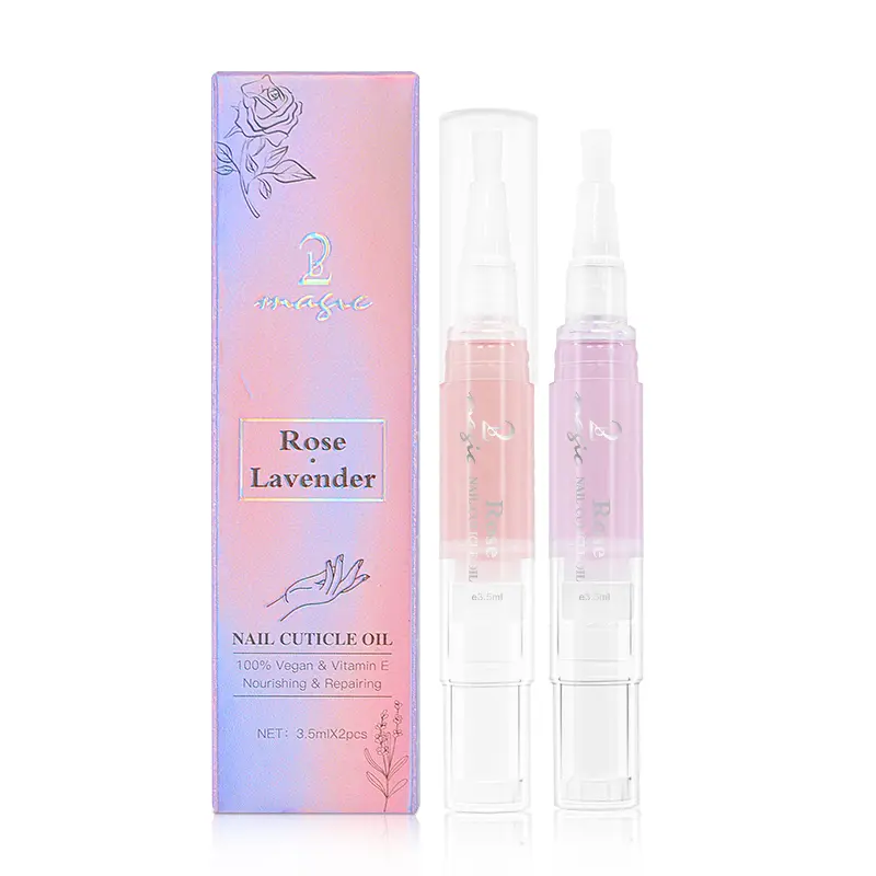 2pcs/box ROSE LAVENDER NAIL CUTICLE OIL Nail Care Repair