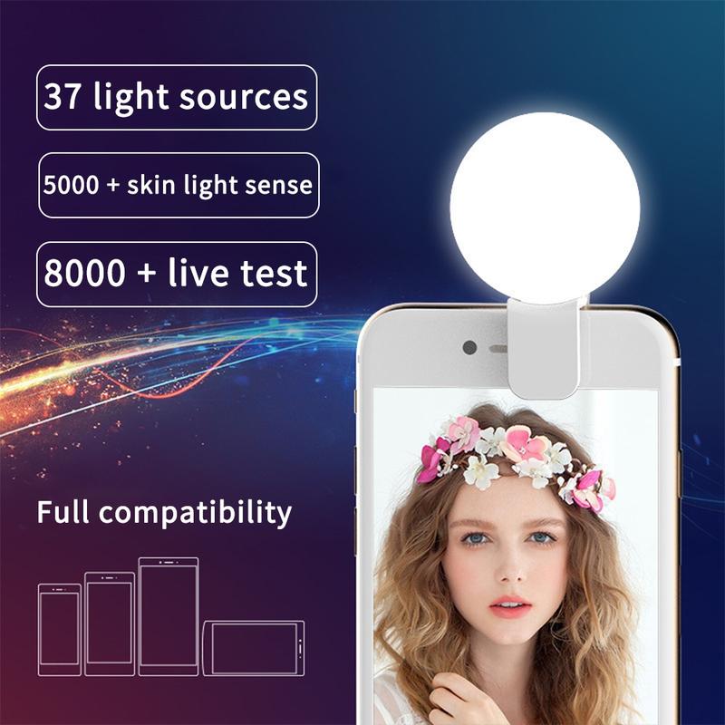 Đèn pin mini, cho điện thoại di động, đèn LED, phát sóng trực tiếp, để chụp ảnh, ánh sáng làm đẹp 1