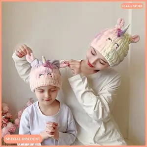 Zakka Store COD Topi Cutty Winter: Shower Cap - Handuk Mandi Kartun Motif Lucu / Handuk Kepala Lembut, Menyerap, Cepat Keringv