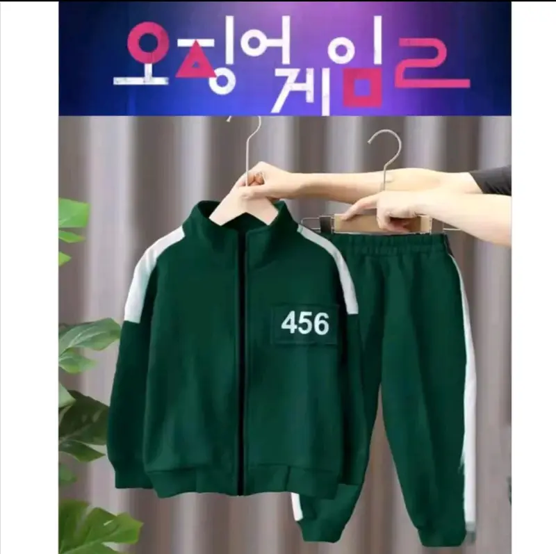 Setelan Jaket Anak Laki-laki Dan Perempuan Squait Game Sesoan 2 Viral Usia 1-12 Tahun Terbaru 3