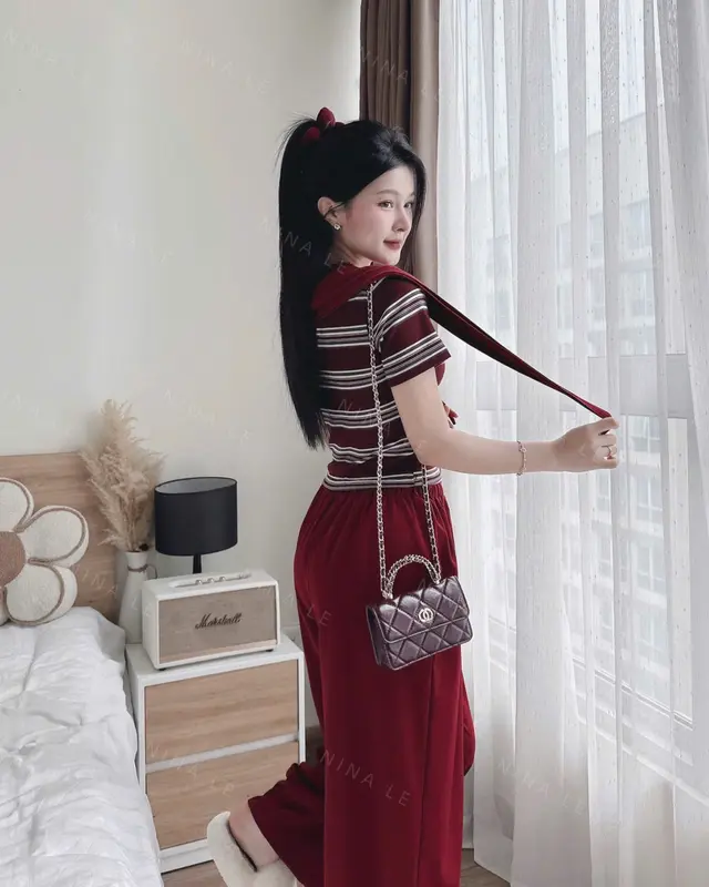 HL11 Set 3 Món Quần Boom Kaki QCCC Mix Áo Và Khăn Năng Động Tiểu Thư, Dễ Thương Cá Tính Form Tôn Dáng | BigBuy360 - bigbuy360.vn HL11 Set 3 Món Quần Boom Kaki QCCC Mix Áo Và Khăn Năng Động Tiểu Thư, Dễ Thương Cá Tính Form Tôn Dáng | BigBuy360 - bigbuy360.vn