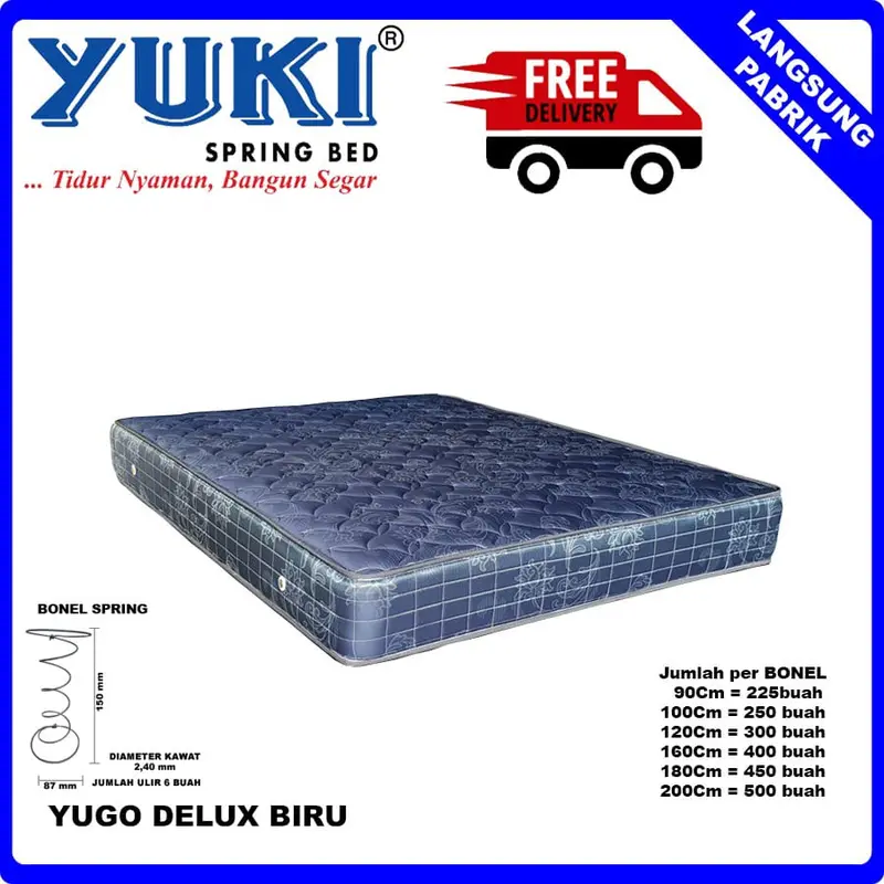 Spring Bed Matras Yuki Spring Bed Matras / Kasur - Yugo Delux List AB - Shop | Tokopedia