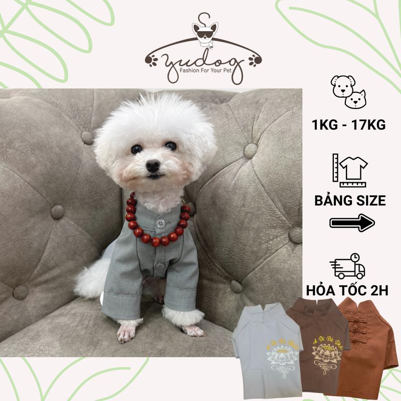 Áo lam cho chó mèo yudog đồ đi chùa cho thú cưng chó mèo