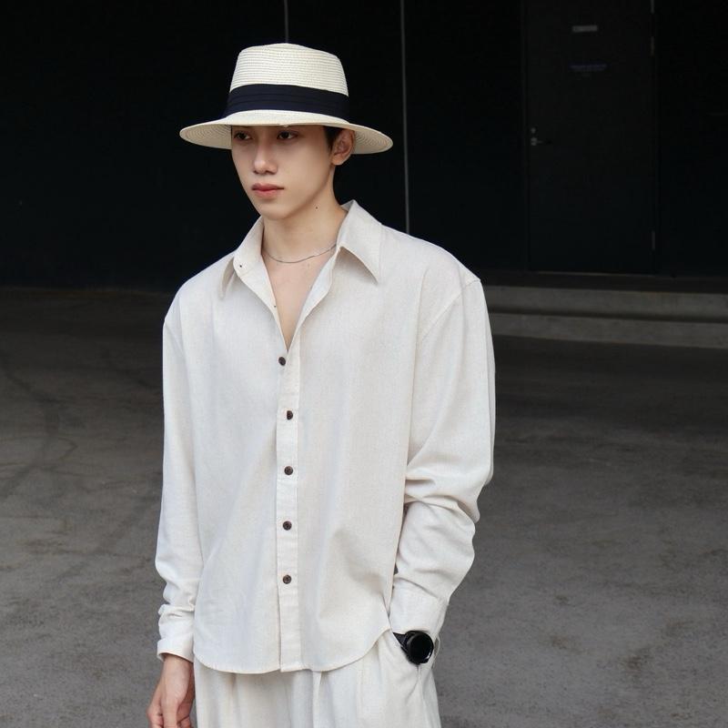 Áo sơ Mi Nam Form Oversized Cúc Gỗ Doubo.Stu - Áo Sơ Mi Nam Linen Premium Cao Cấp - Shirt Menwear