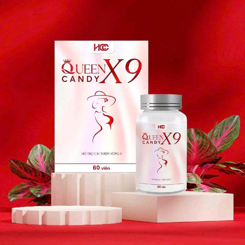 [1 hộp] kẹo QUUEN X9 hỗ trợ  TV1 hỗ trợ làm đẹp da  thực phẩm bổ sung chăm sóc sắc đẹp