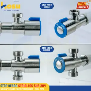 Stop Kran WC Single & Double / Kran Shower T Cabang Monoblock SUS 304