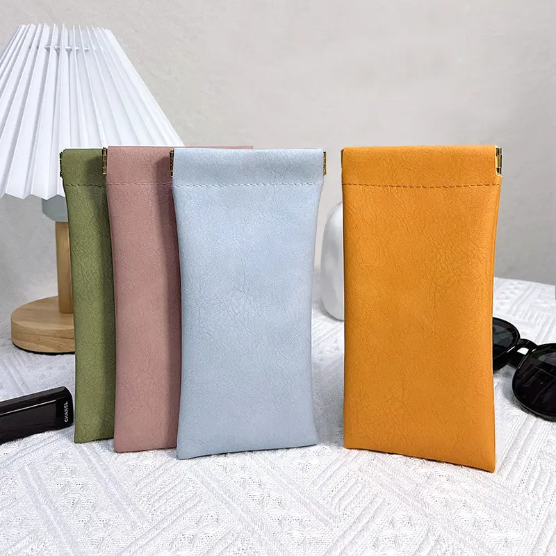 Túi Đựng Kính Cầm Tay, Túi Đựng Kính Râm, Đóng Tự Động, Túi Chặn, Làm Bằng Da PU, Chống Áp Lực, Thích Hợp Đựng Kính bọc  kính Women