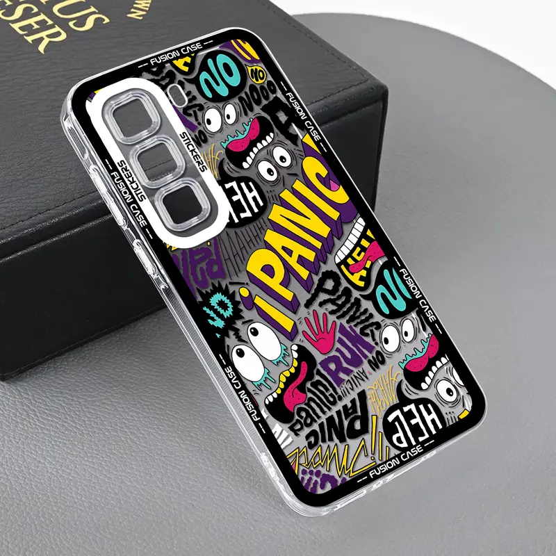 Softcase Bening Airbag Untuk Infinix Hot 50 4G 50 5G 50 PRO 50 PRO PLUS Case Clear Casing Silikon Aksesoris Ponsel Handphone Silicone Cover GBI-034 3