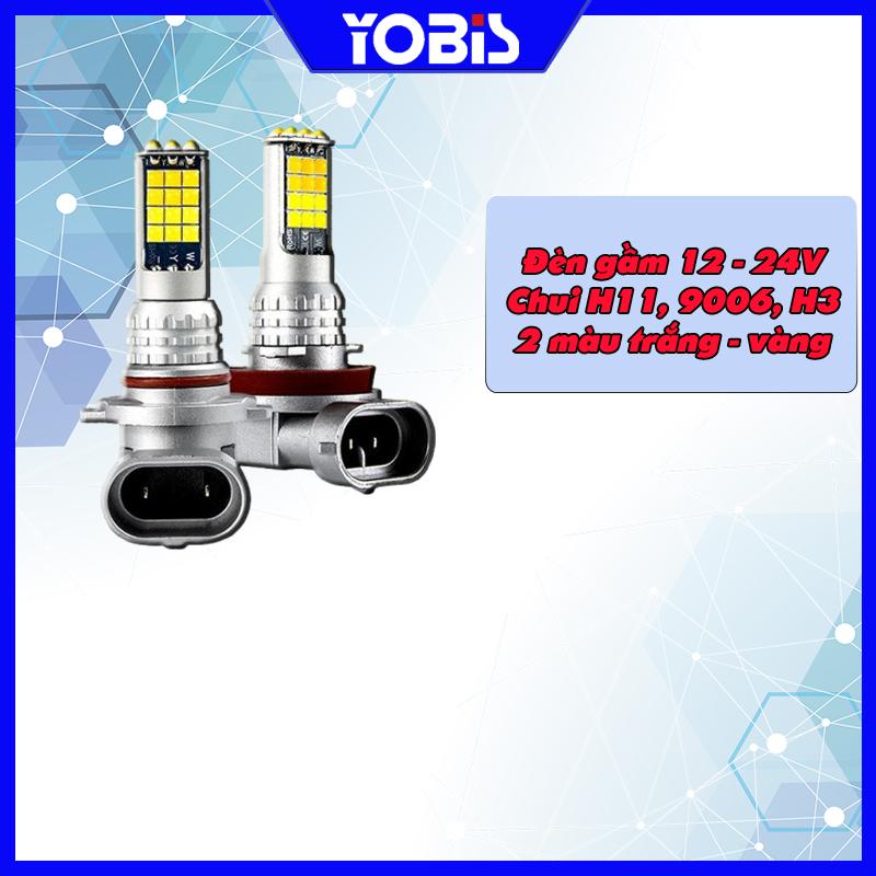 1 Bộ ( 2 Bóng) - 2 Bóng Đèn Gầm 2 Màu: Trắng - Vàng Cho Ô Tô Sáng Cao Chân H11, 9006, H3