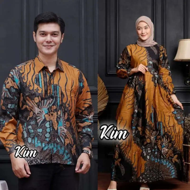 Promo Harga Sepasang Maura Couple - Sania Ruflle Couple Gamis 2024 Terbaru Baju Pasangan Muslim 1