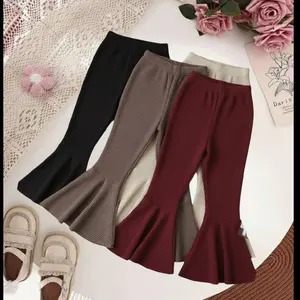 Celana Cutbray Anak Perempuan 1-8 Tahun (Belah Samping)  ​Celana Flare Anak  Bahan Rib   ​Cutbray Anak Premium Side Slit (Belah Samping Lembut 1-8 tahun Fashion