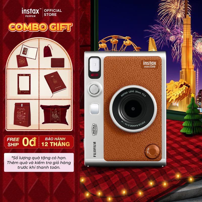  Combo Box Máy Chụp Ảnh Lấy Liền Fujifilm Instax Mini Evo - Bảo Hành 1 Năm 