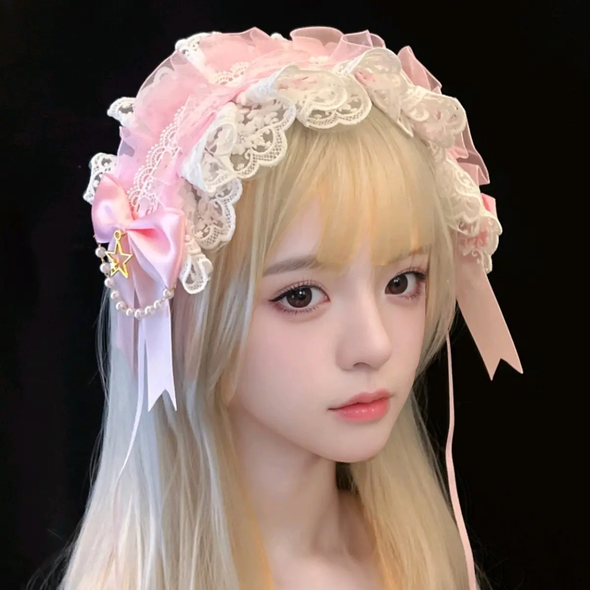 [ YUKA SHOPPU ] READY PREMIUM headband bando lolita hime korea vintage classic renda japanese style